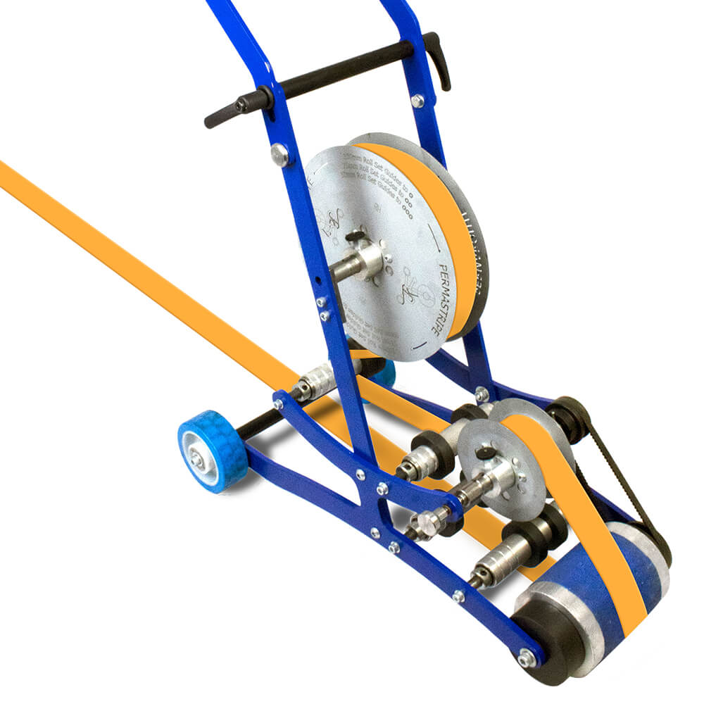 Yellow PermaStripe Tape on Line Marking Applicator Yellow PermaStripe Tape on Line Marking Applicator