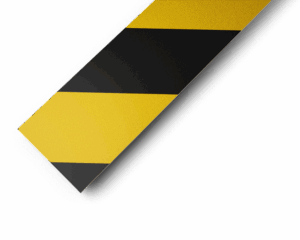 PermaLean Black and Yellow Hazard Swatch Web